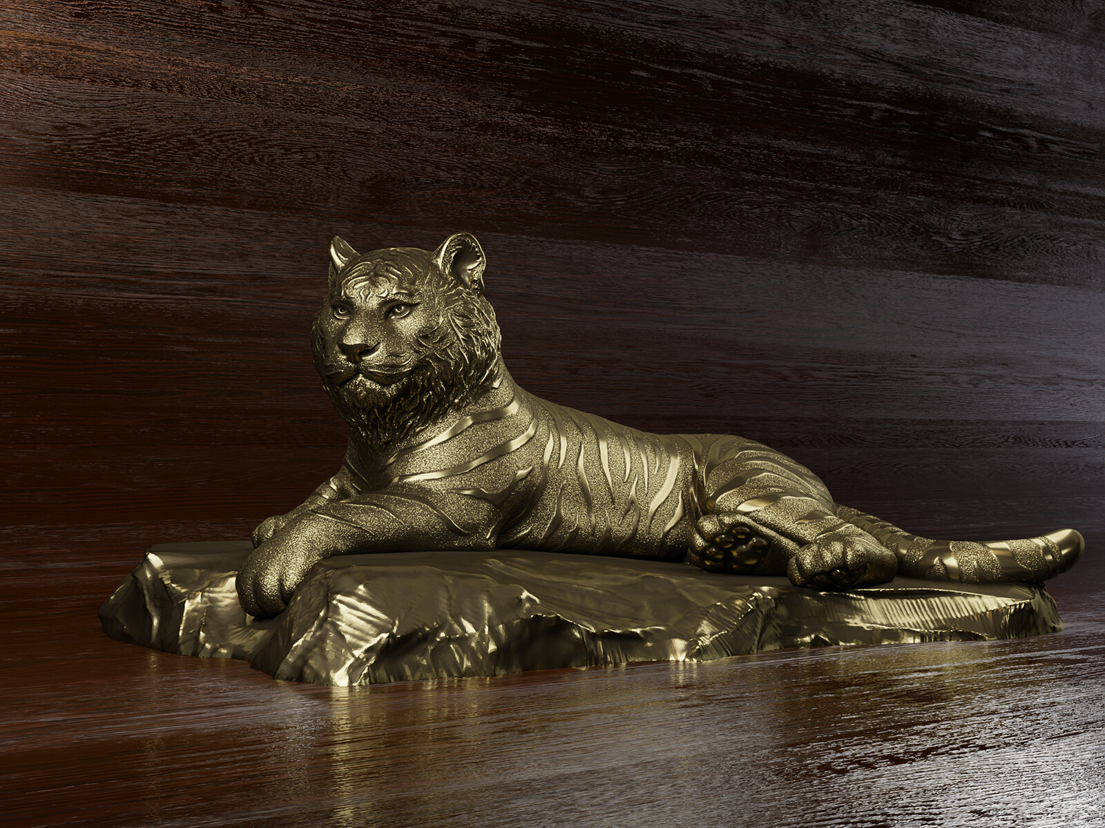 Serge Michaelson, studio "Monaco Felice" Sculpture of a Tiger