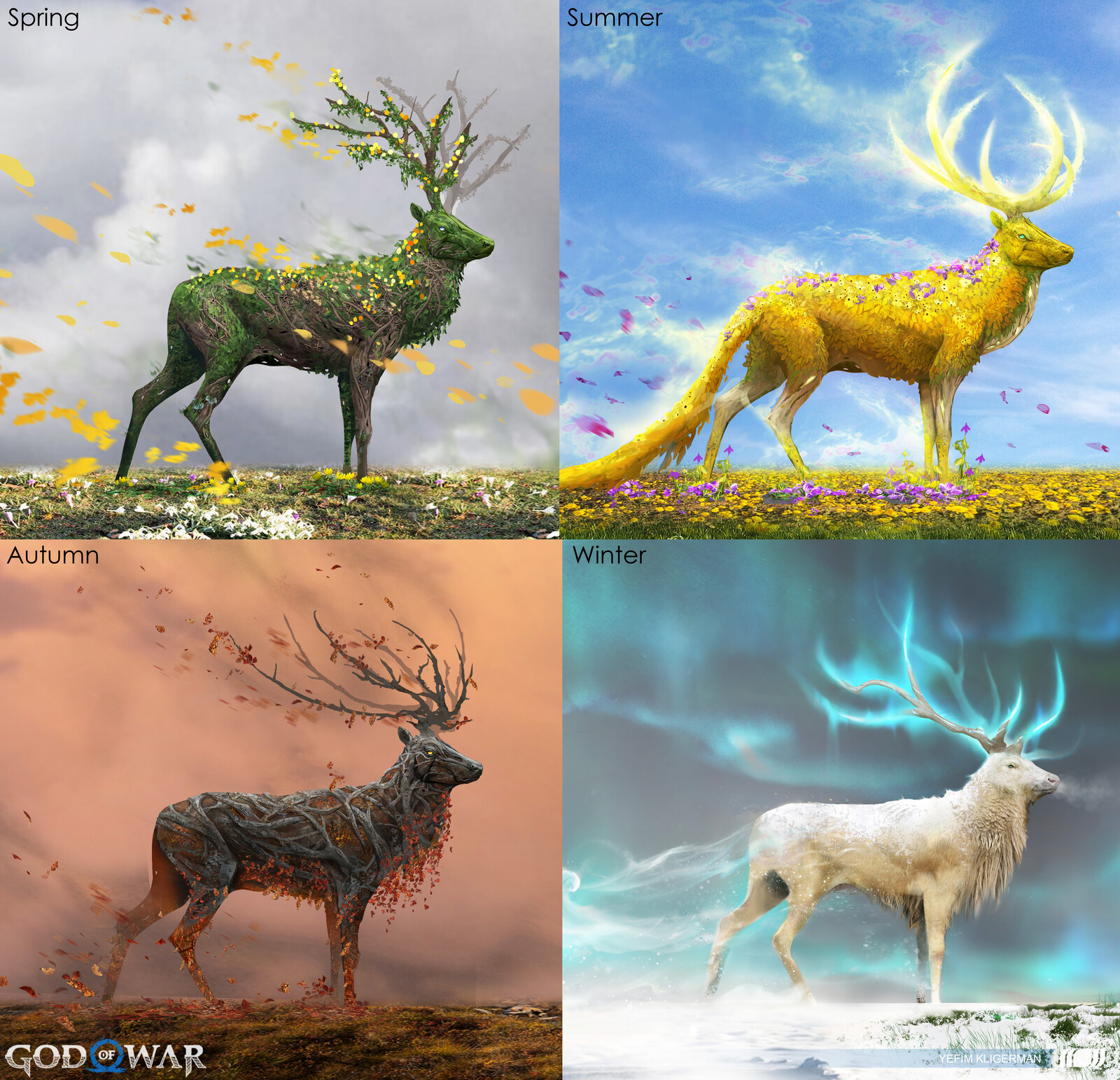 Winter Stag 100% designed by Dela Longfish