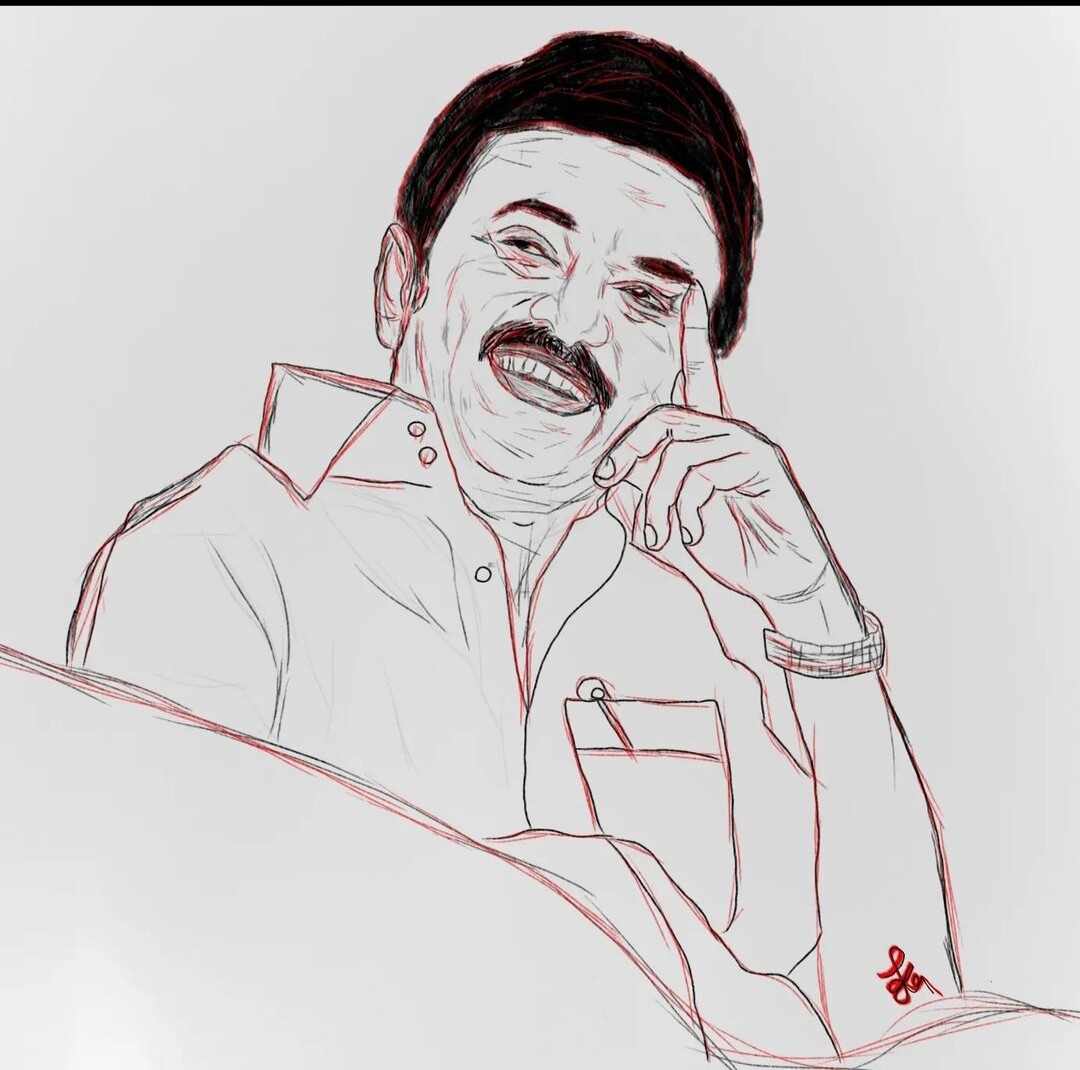 ArtStation - M.K Stalin Sketch by Kalai