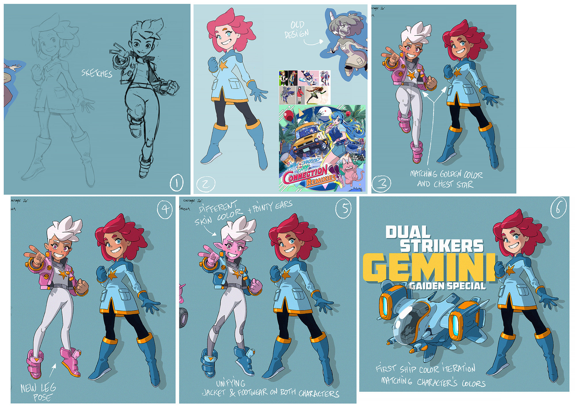 Character design process.