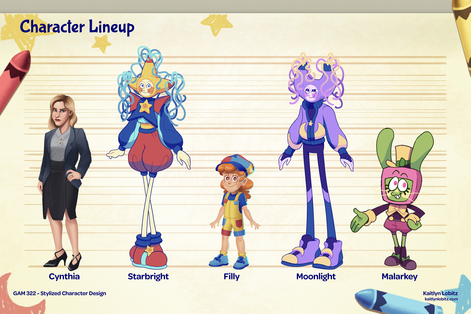 Kaitlyn Lobitz Filly #39 s Funhouse Main Character Lineup