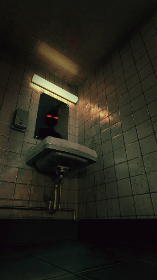 ArtStation Ghastly Gas Station Bathroom