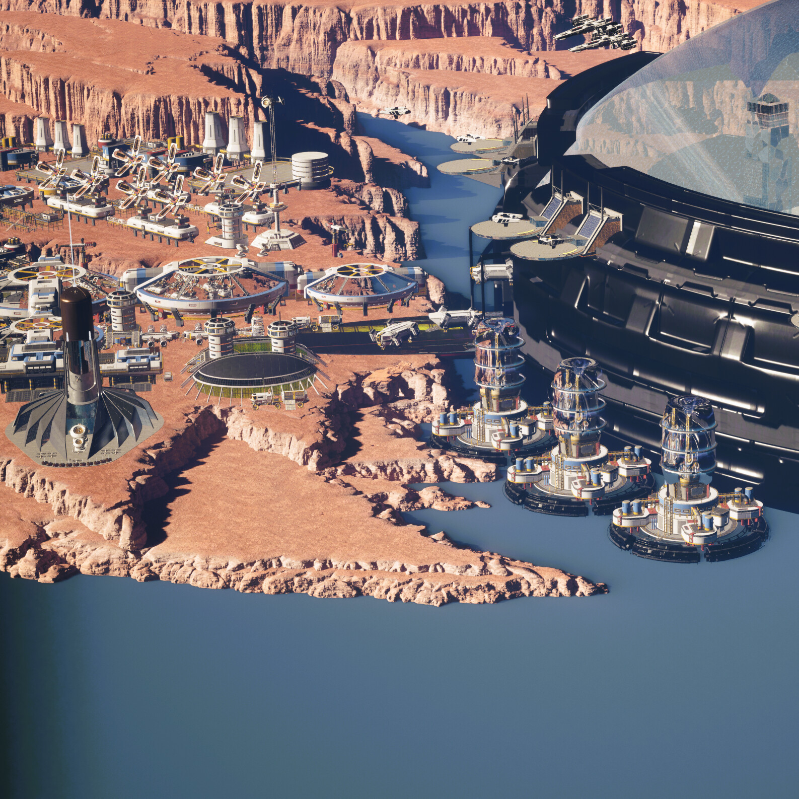 Interstellar Research &amp; Outpost Supply Vessel: Bright Light Over View