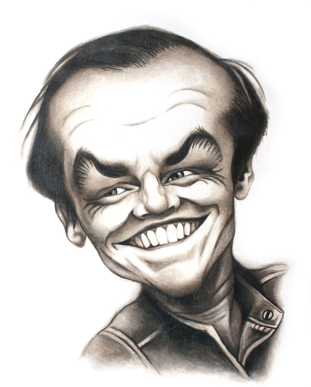 Jack Nicholson, 2013, colored pencil.