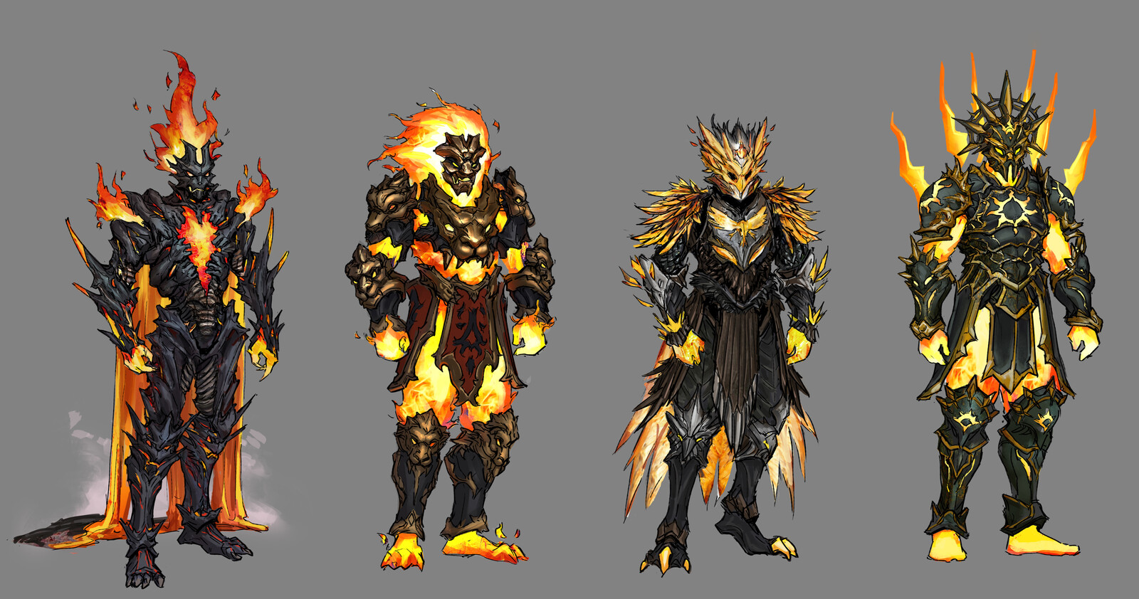 Armor sketches for Hellfire set