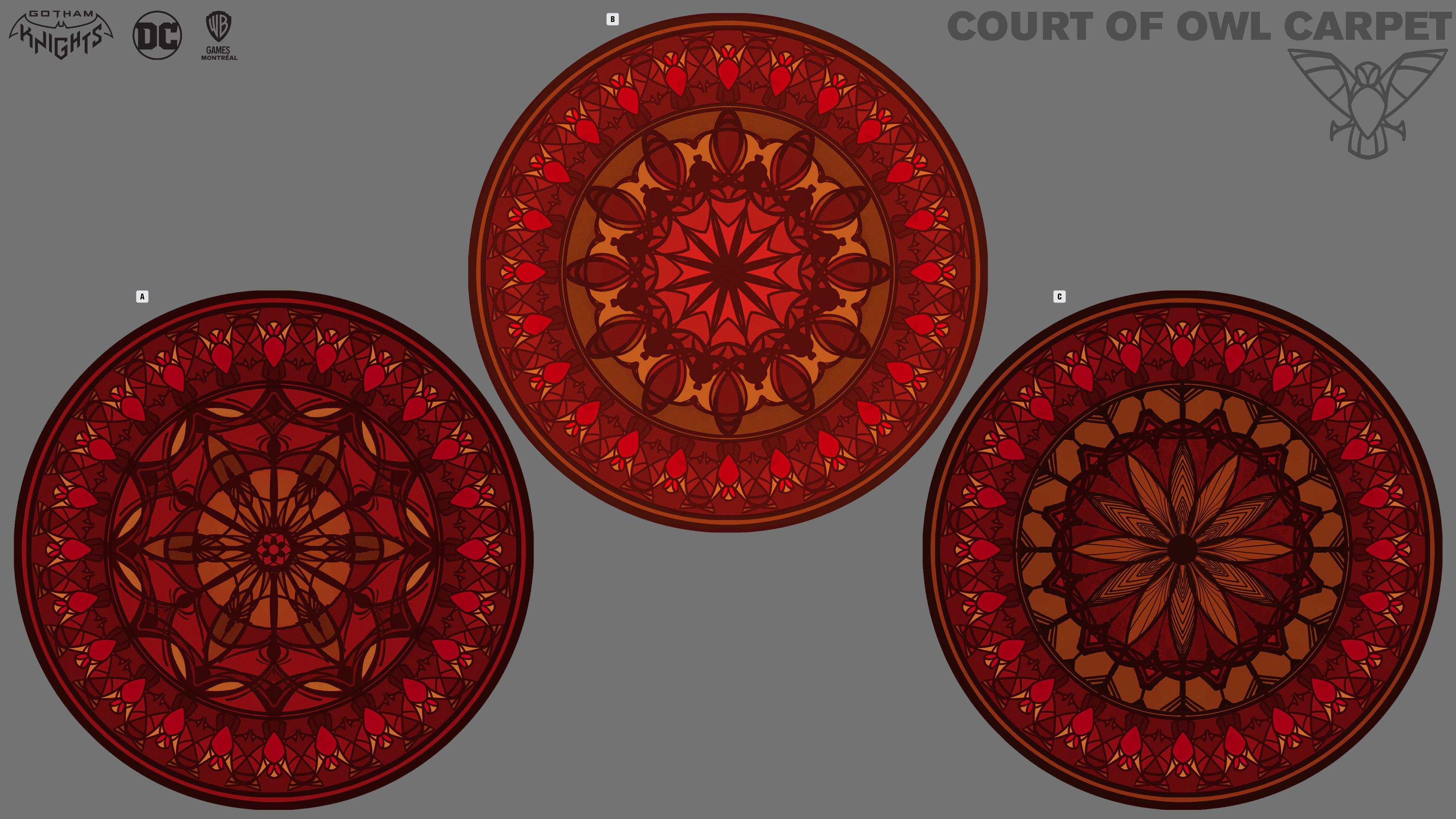 Court of Owl carpet design variation- color