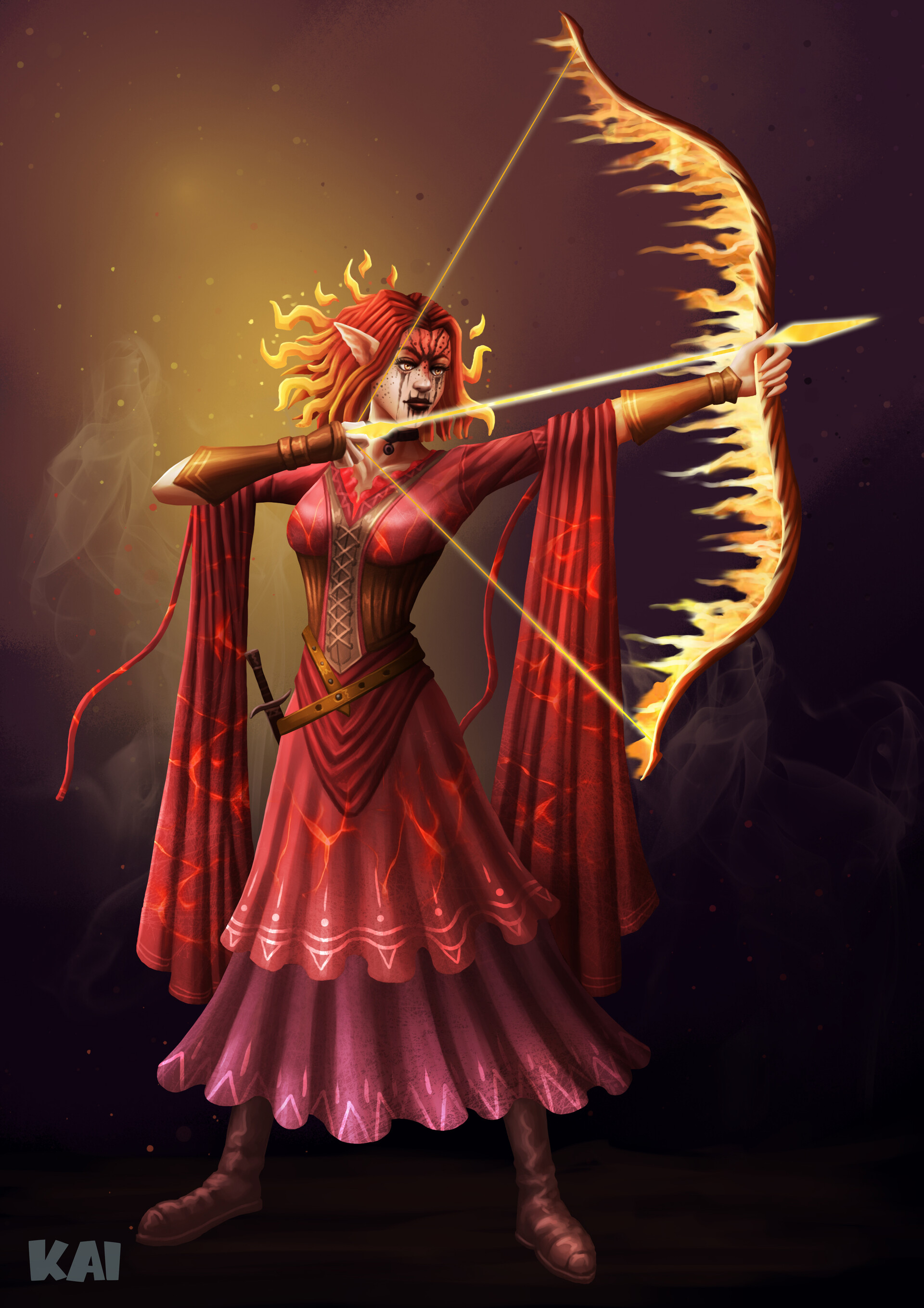 ArtStation magic fire archer