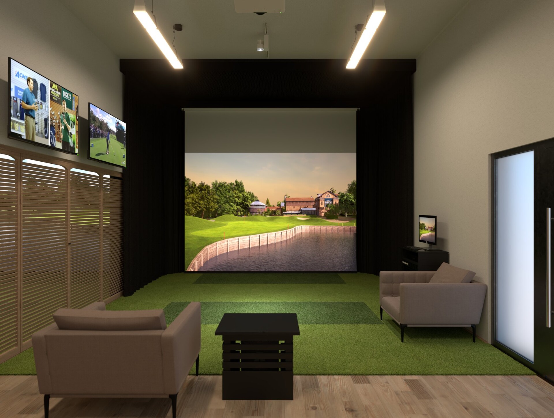 ArtStation Trackman Simulator indoor/outdoor setup