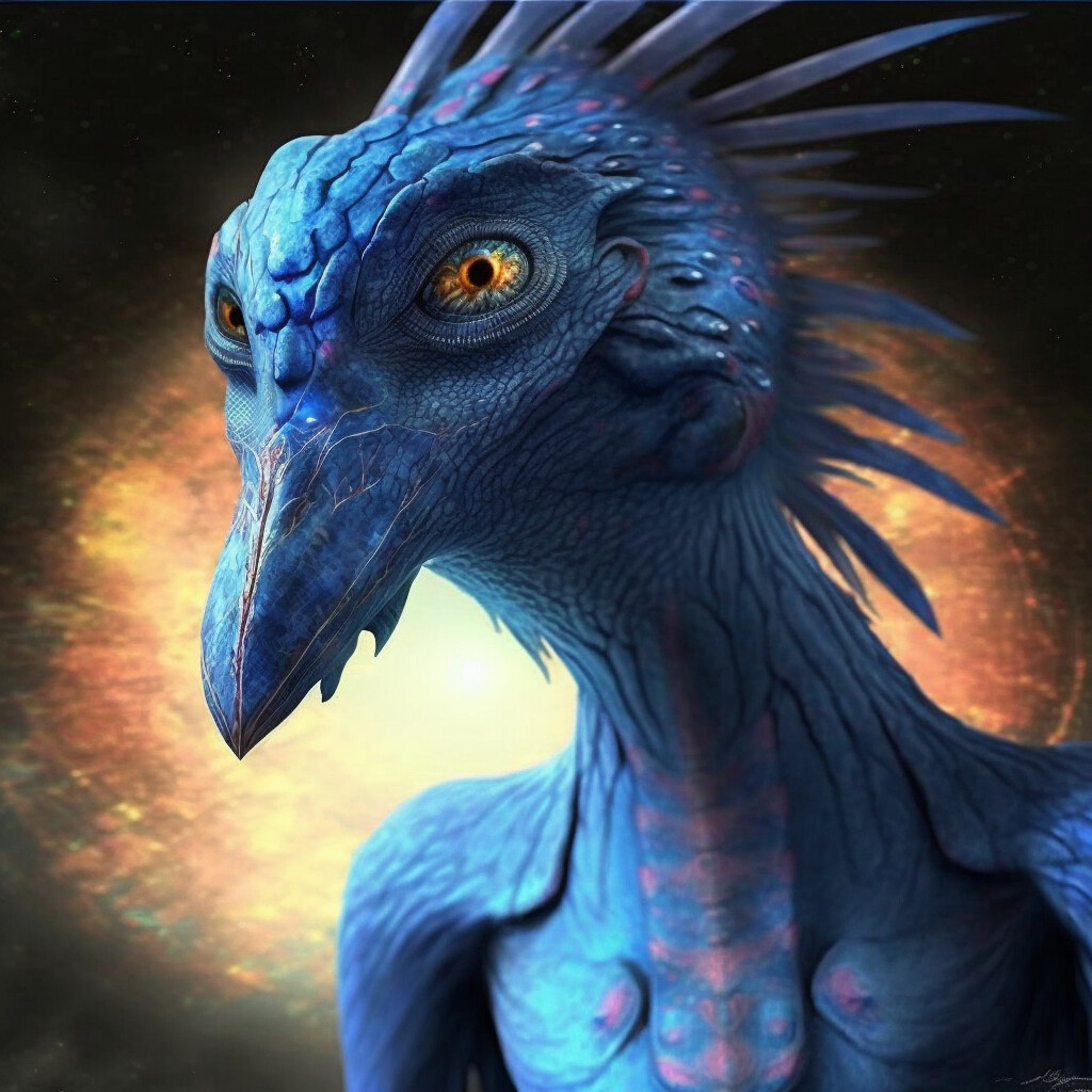 StarSeed Blue Avian Alien