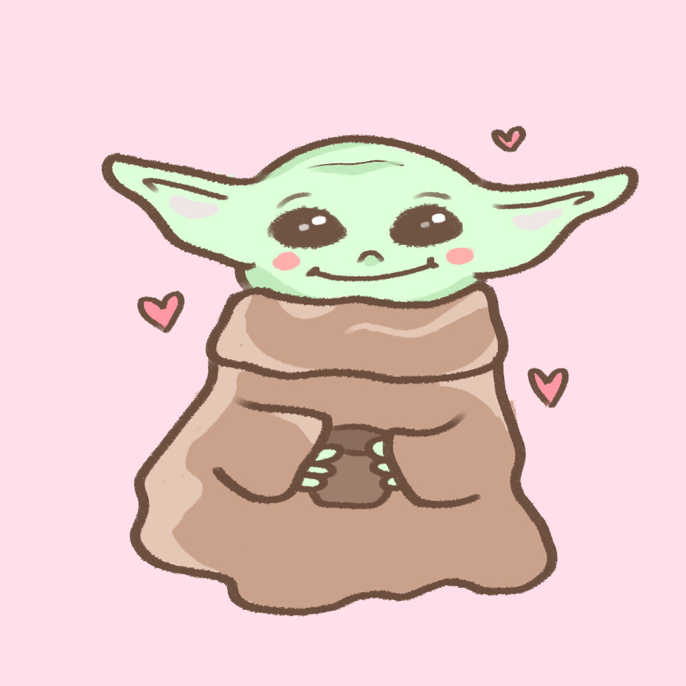 Small baby yoda illustration. 