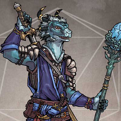 Eric young dragonborn character blue version web