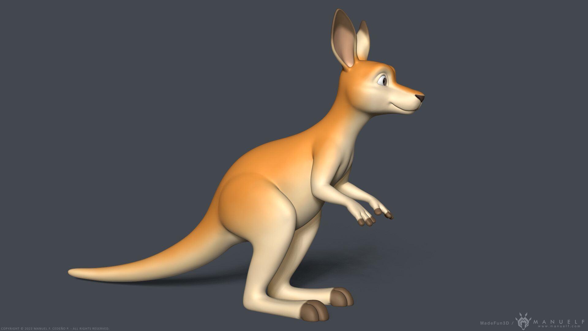 ArtStation - Stylized Cartoon Kangaroo
