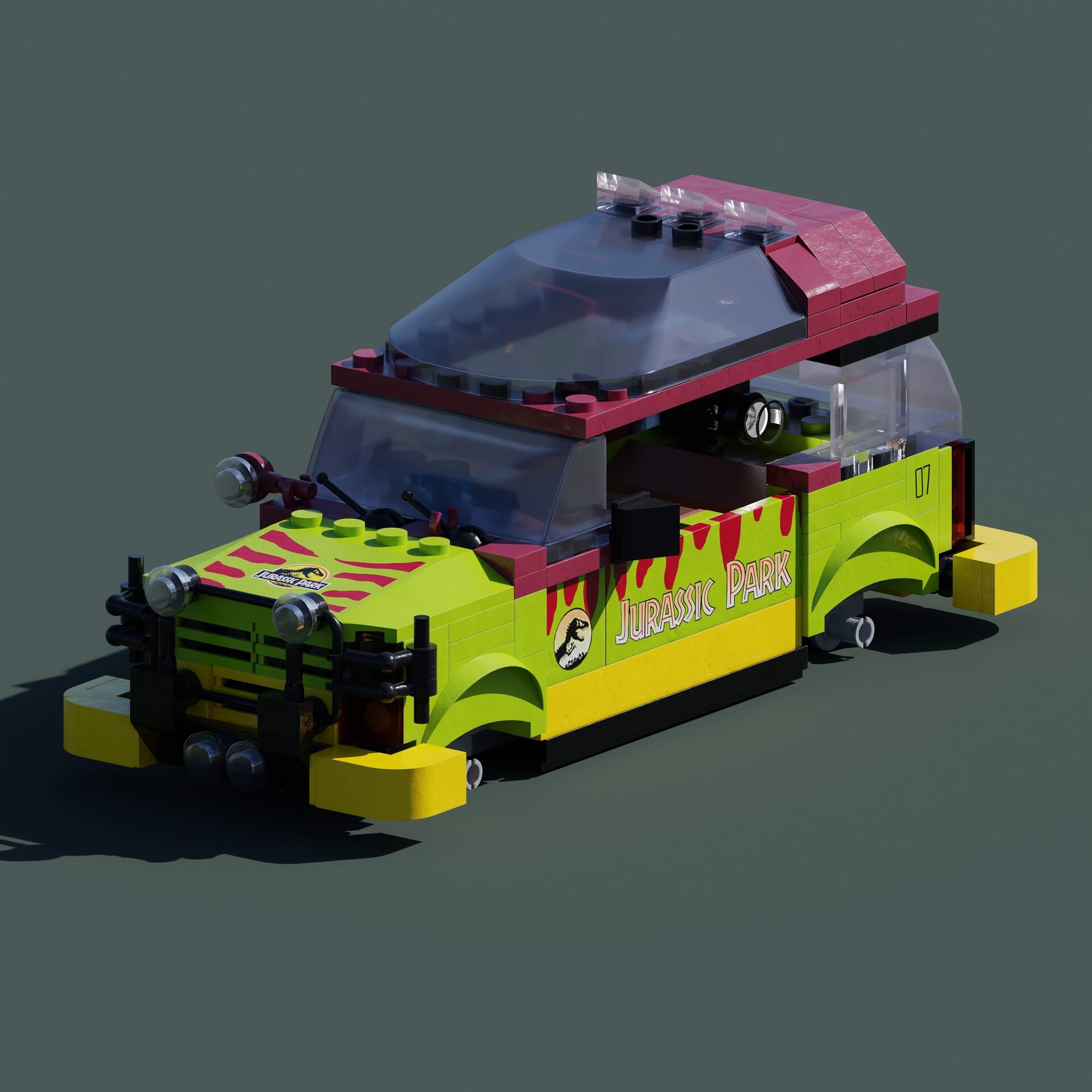 Lego jurassic park shop tour vehicle