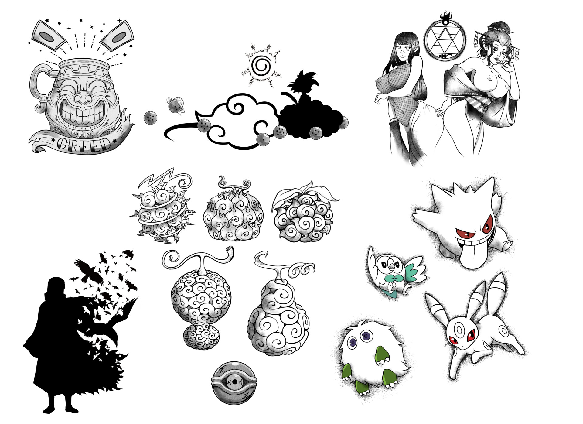 ArtStation Anime Tattoo set 2
