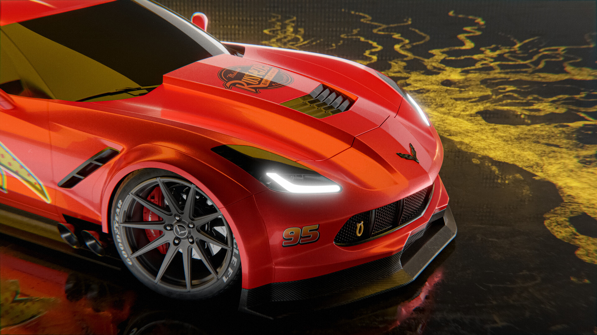 ArtStation Corvette C7 Lightning McQueen, 45 OFF rbk.bm
