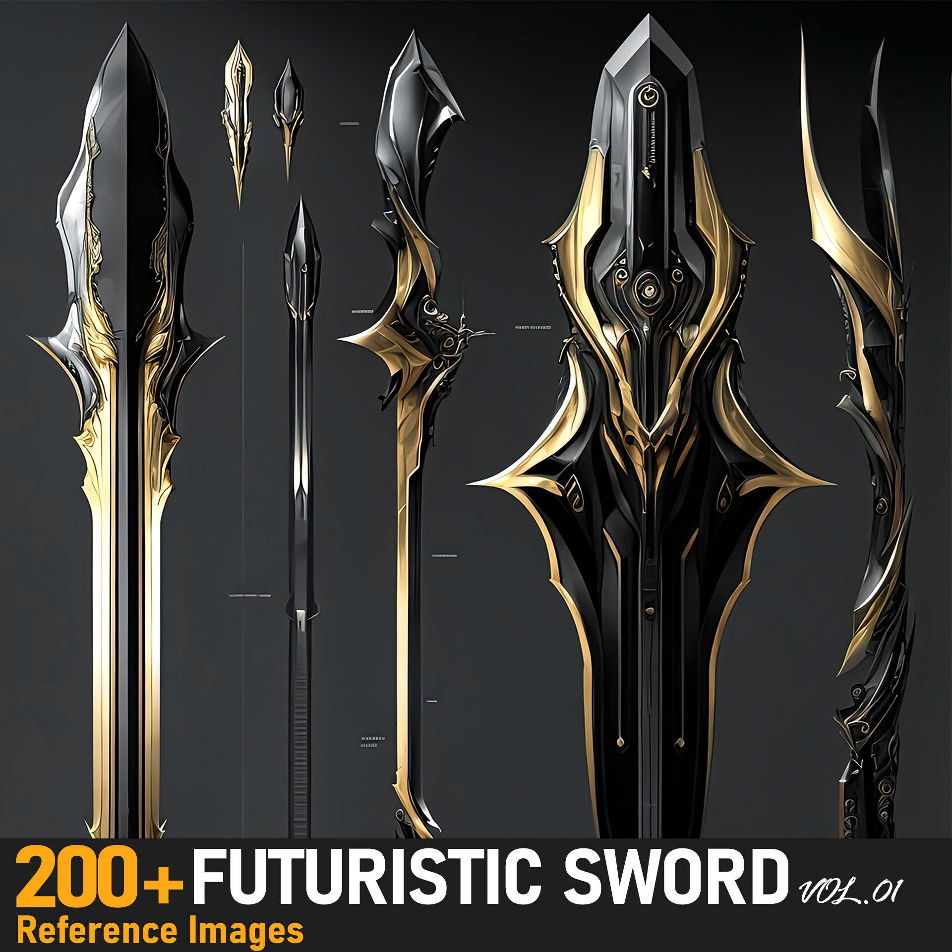 Artstation futuristic sword vol 01