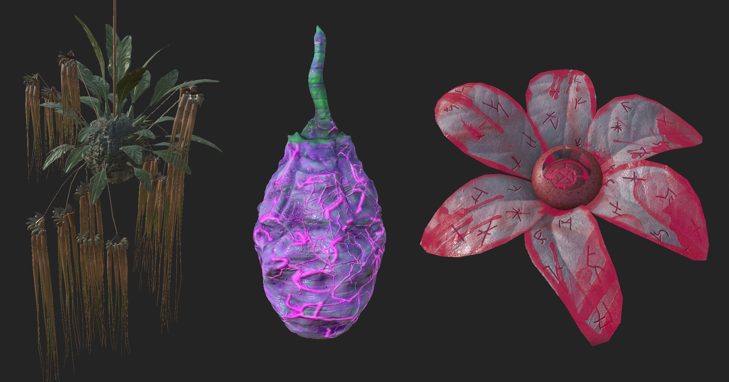 Nursery Flowers and Shredder Sack. / Unreal Previs (Pre-visualization) models