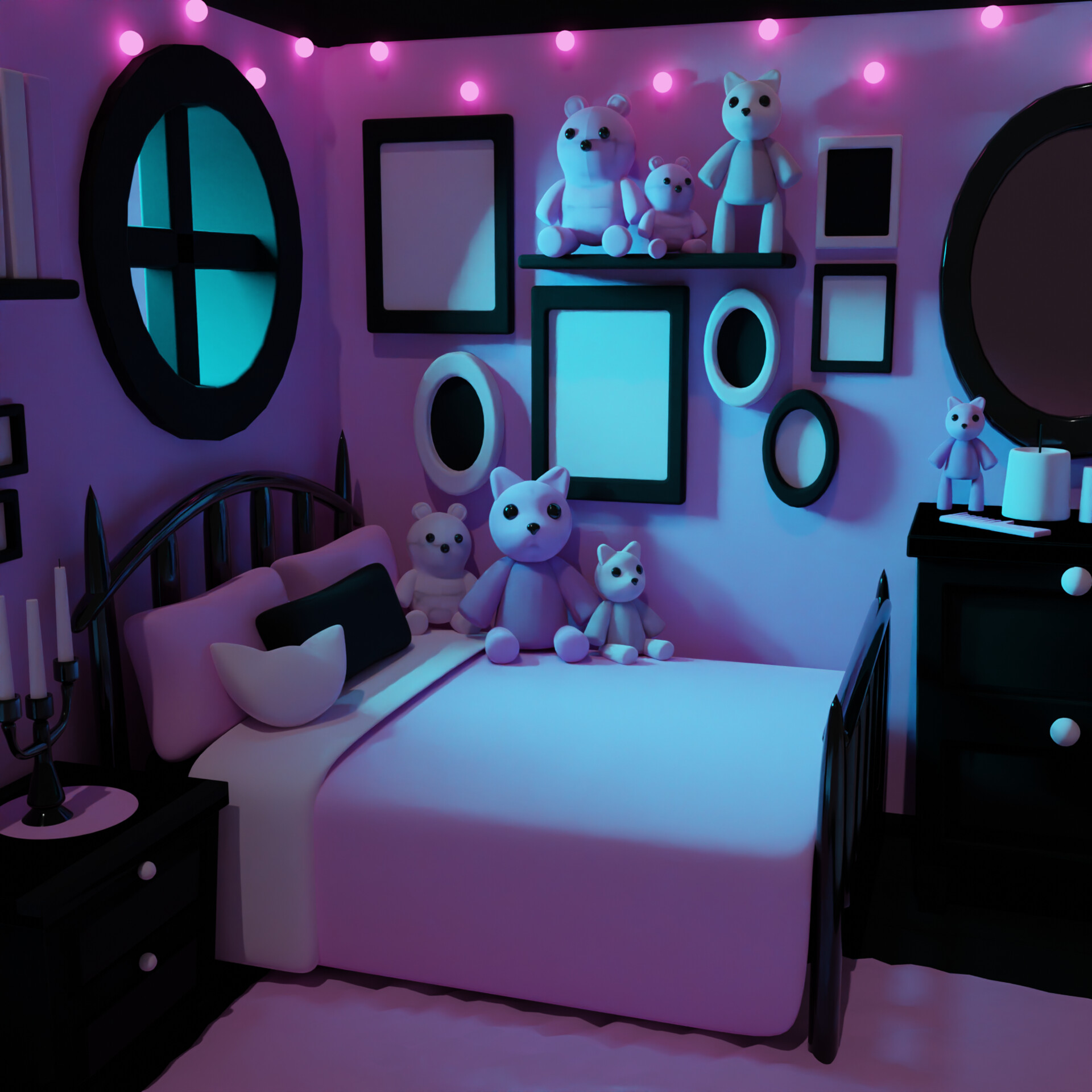room pastel goth 🦇🌸  Adopt me Roblox 