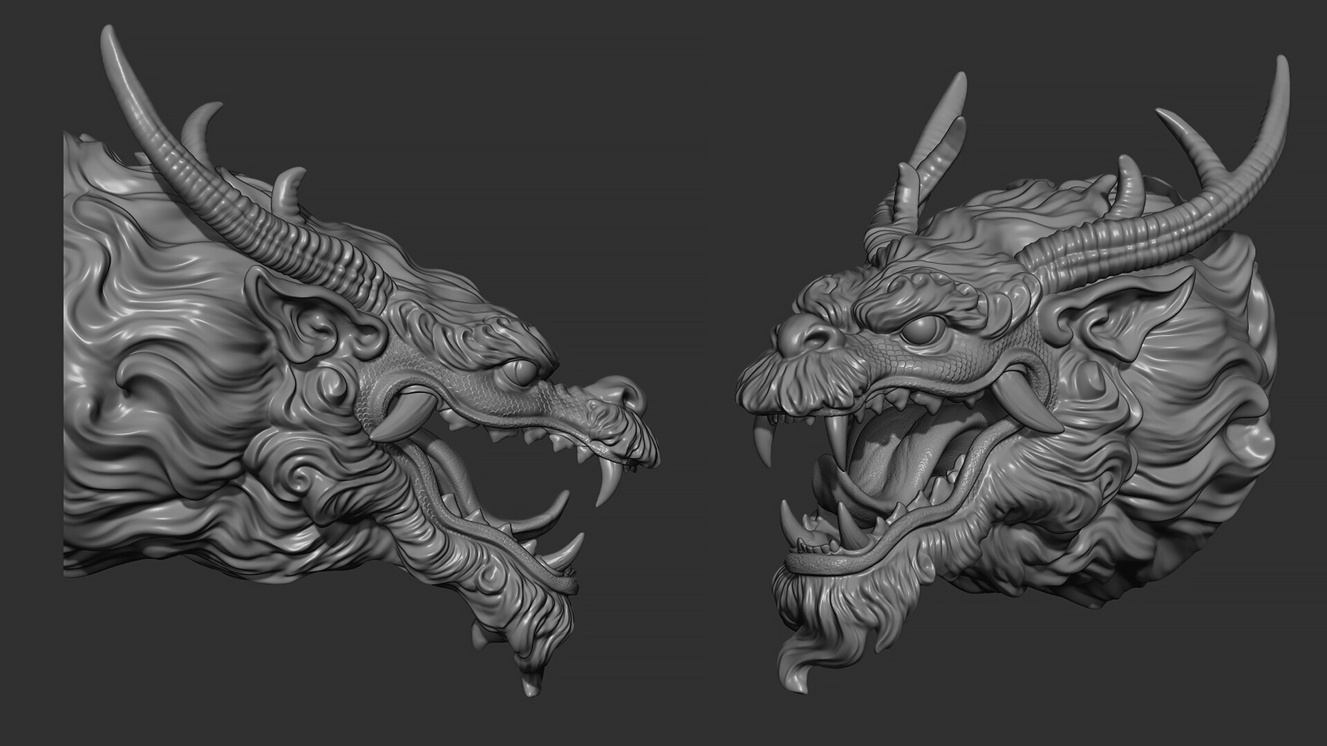 ArtStation - Chinese dragon head