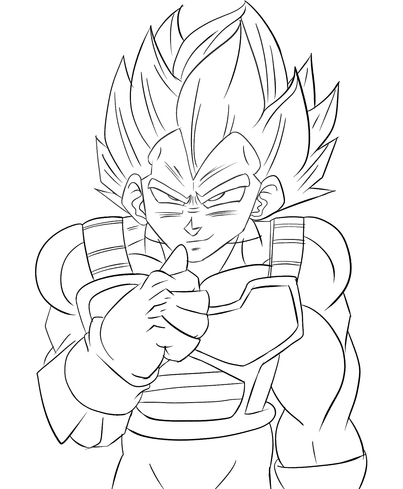 Vegeta Super Saiyan Coloring Page
