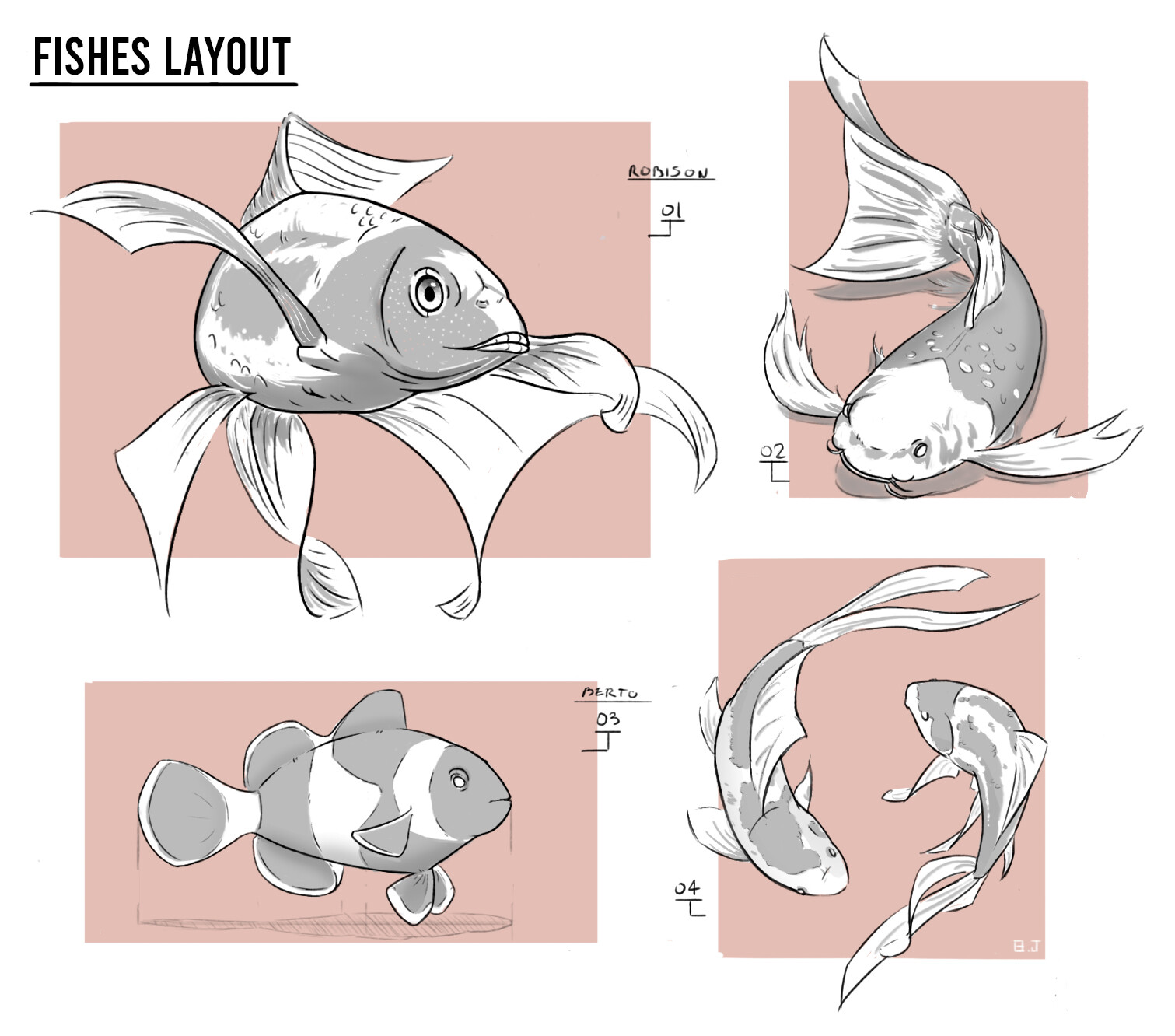 ArtStation - Fishes Layout