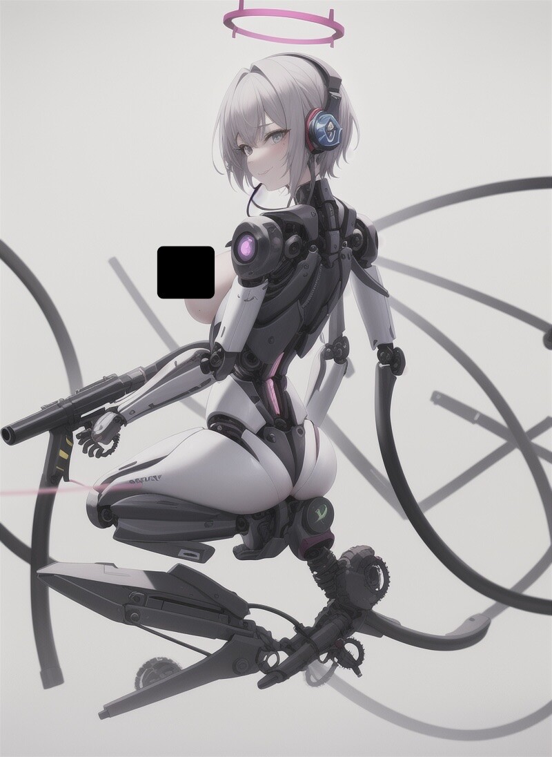 half robot half human anime