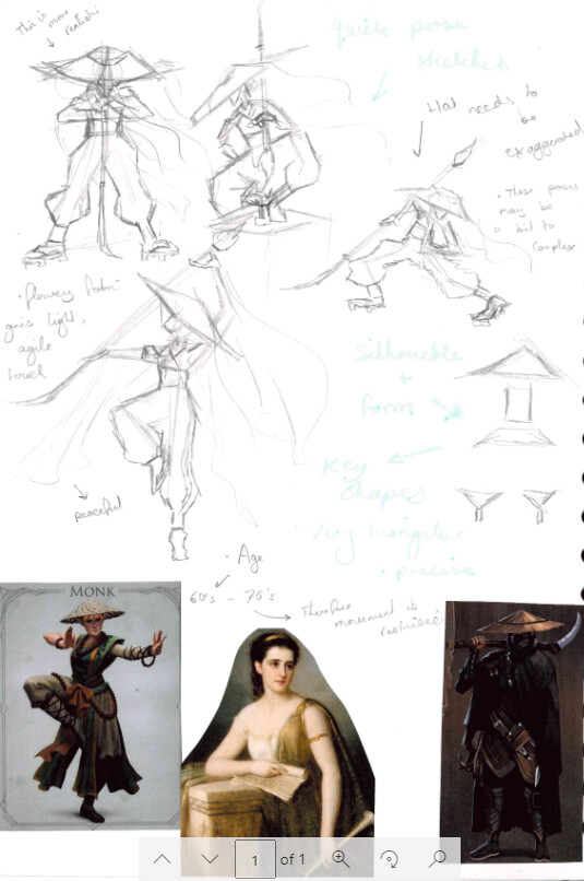 Research and poses