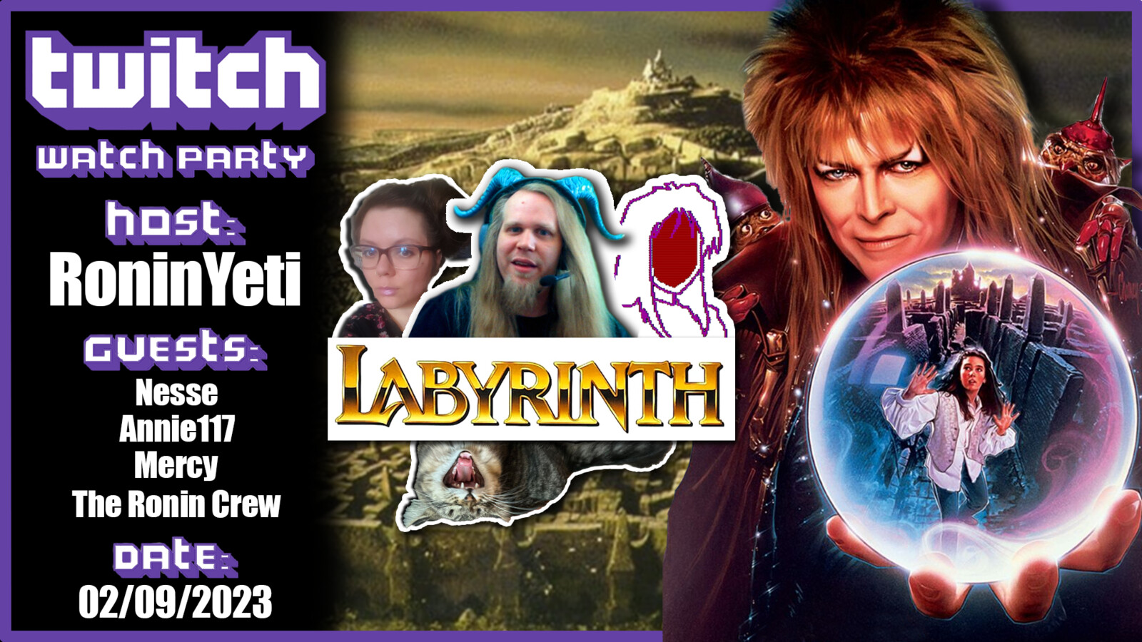 "Labyrinth" Twitch Watch Party Advert