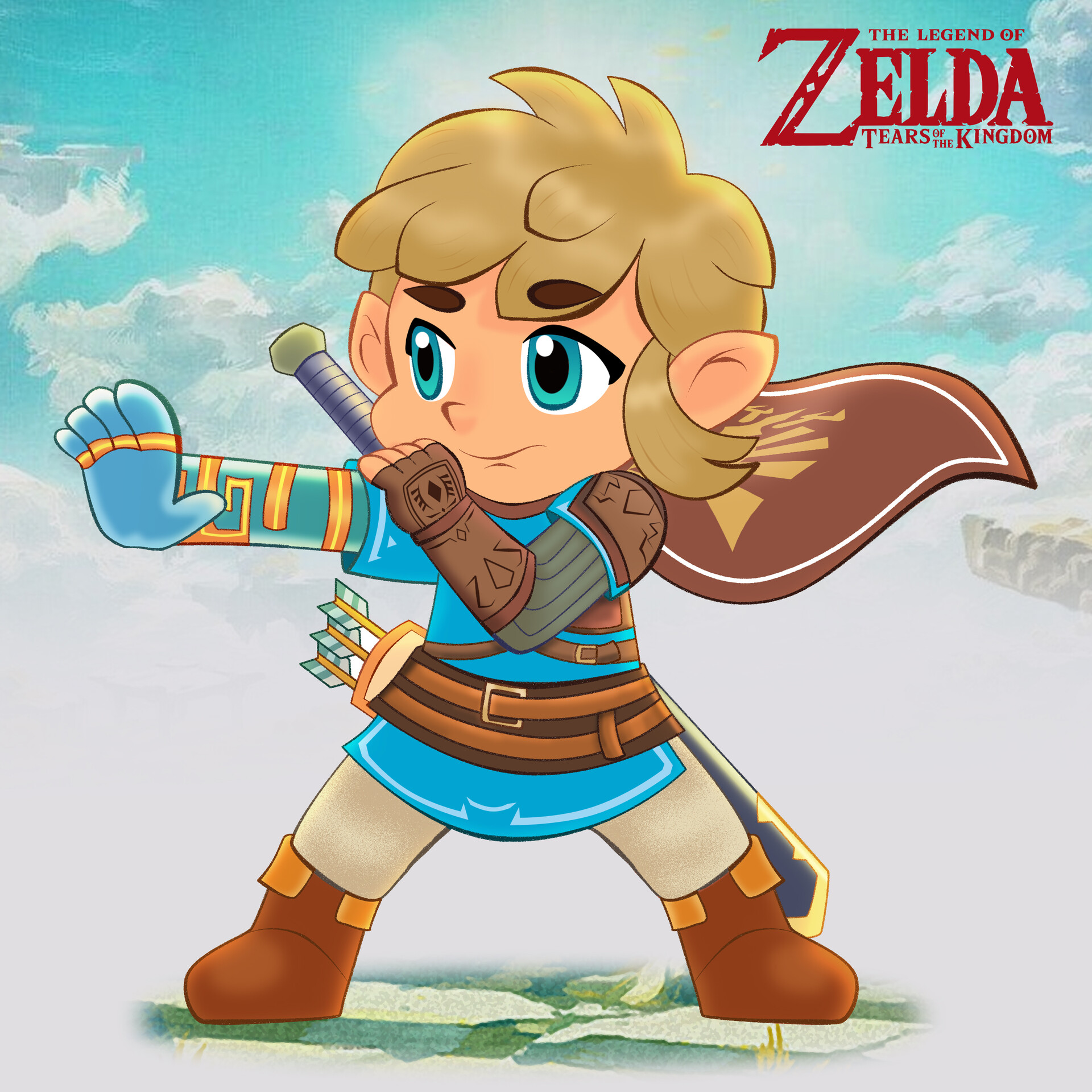 Link Portrait Fan Art Legend of Zelda: Tears of the Kingdom 