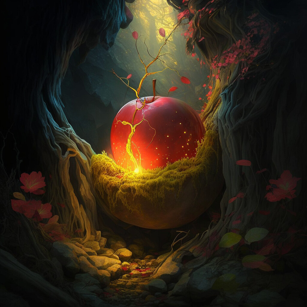 ArtStation - The Golden Apple of Fortune: A Glowing Treasure Found in ...