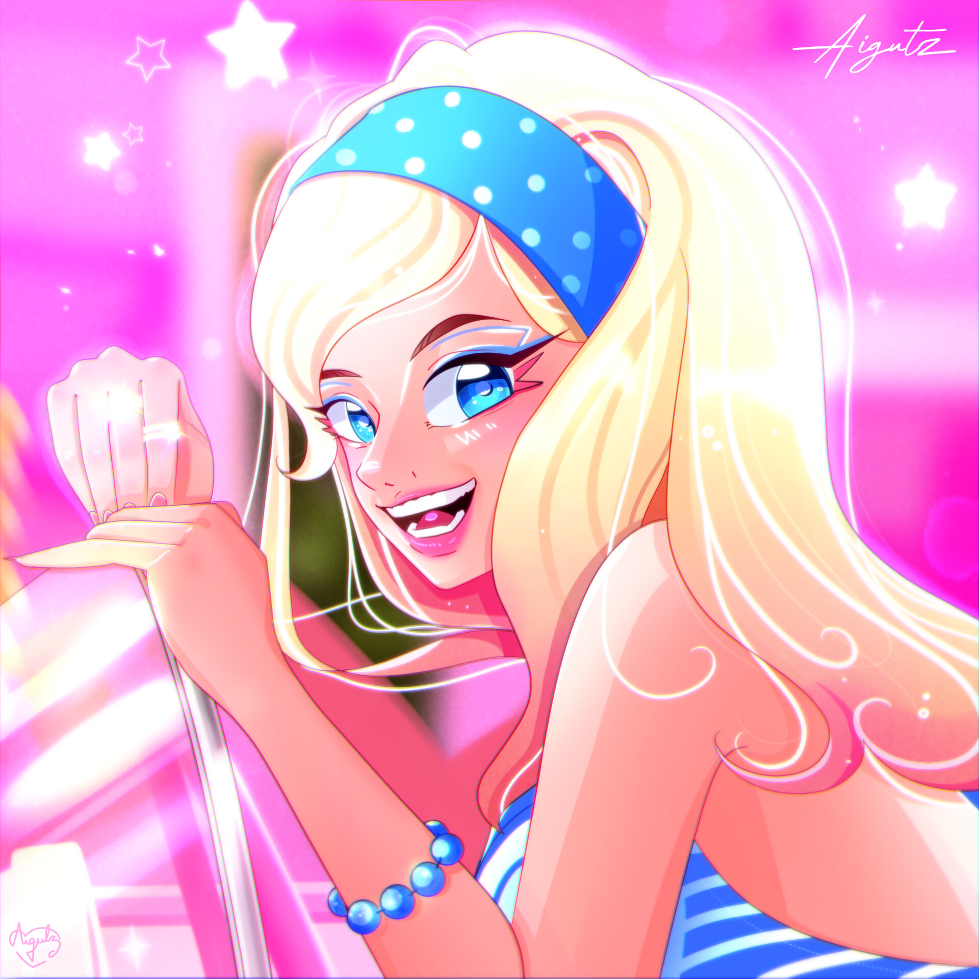 Barbie waterfall cartoon