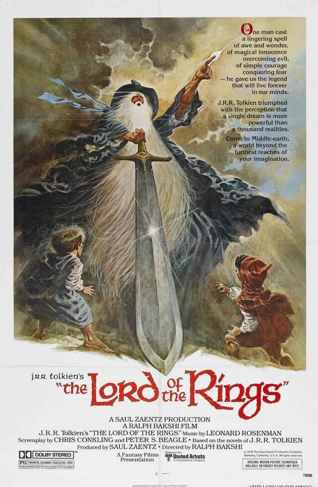 70s Animated Lord of the Rings Poster