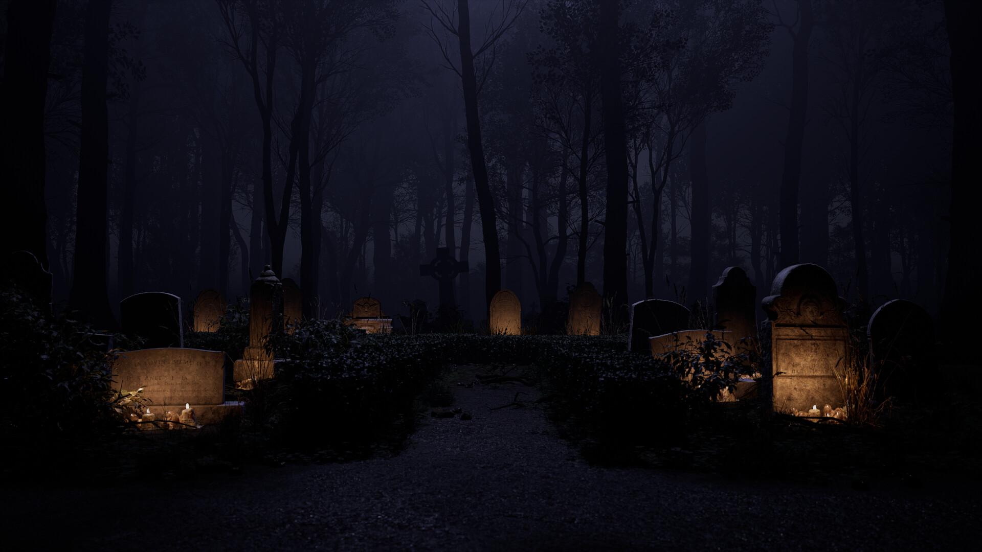 Graveyard Forest Background Pack
