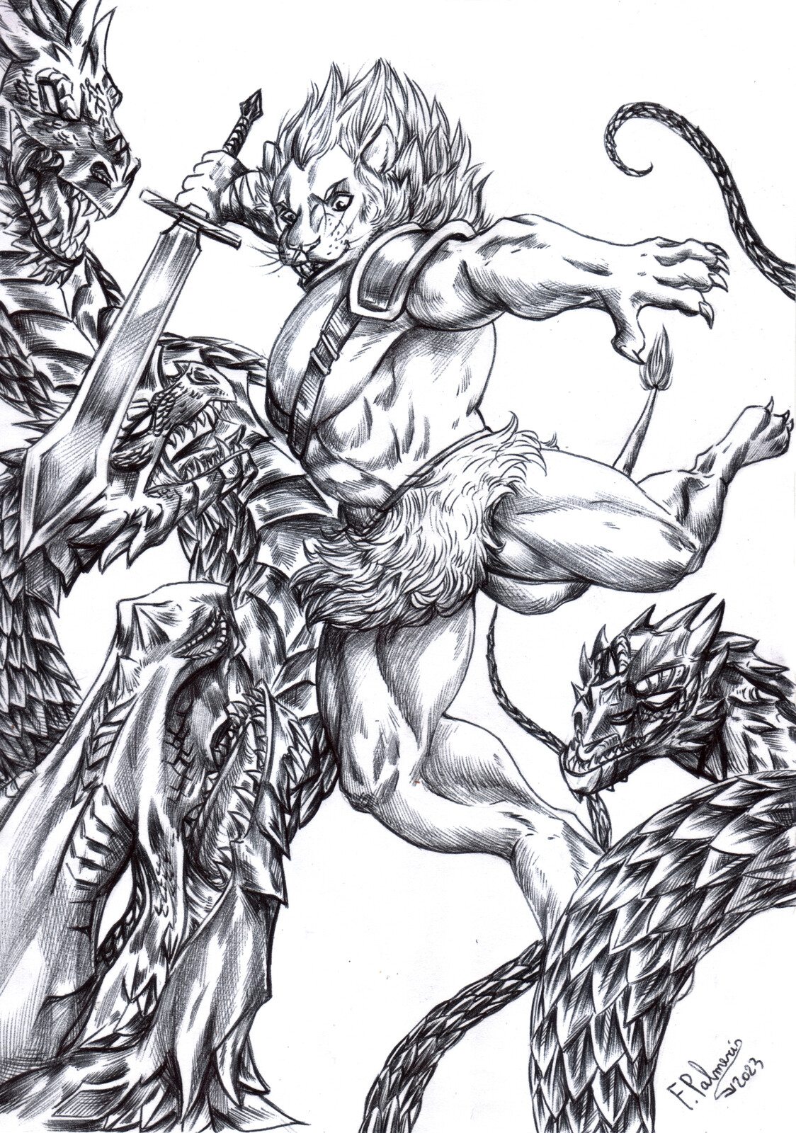 2 - Ballpoint pen texture and lines