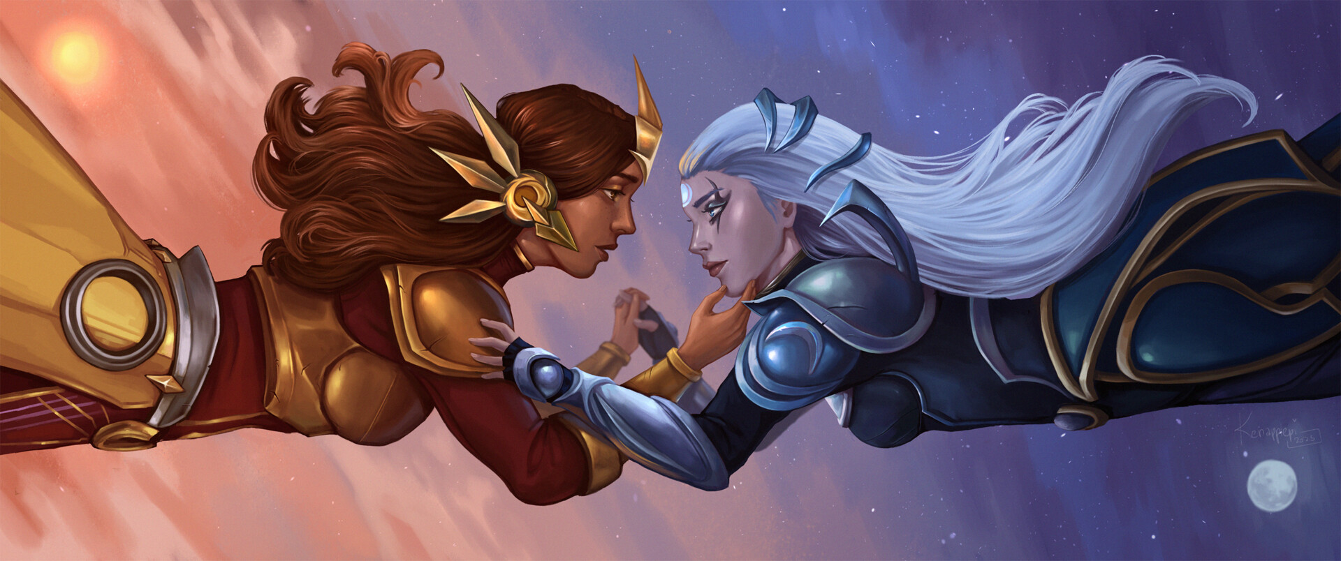ArtStation Leona and Diana Fanart