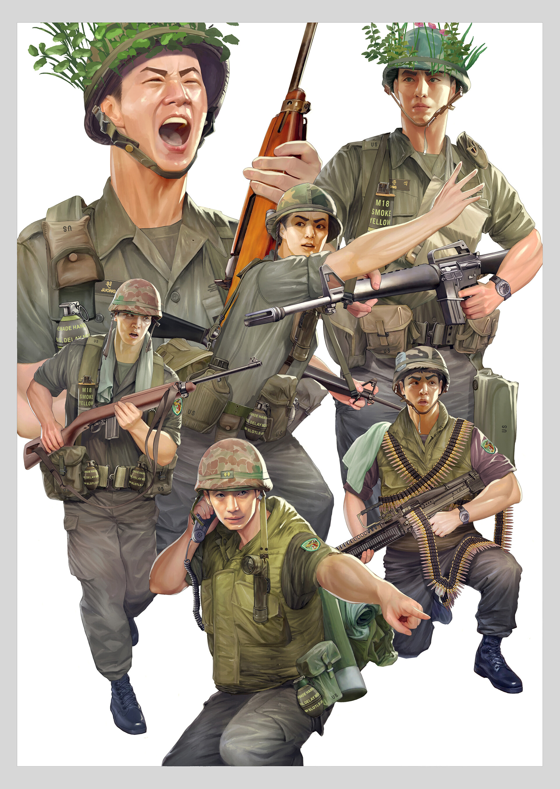 ArtStation - Korean Soldiers in Vietnam War