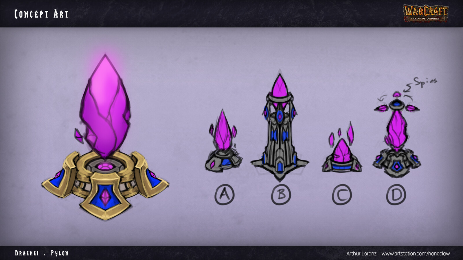 Concept Art - "Draenei Pylon"
Exploration for a Starcraft Protoss like Pylon building for the Draenei Techtree.