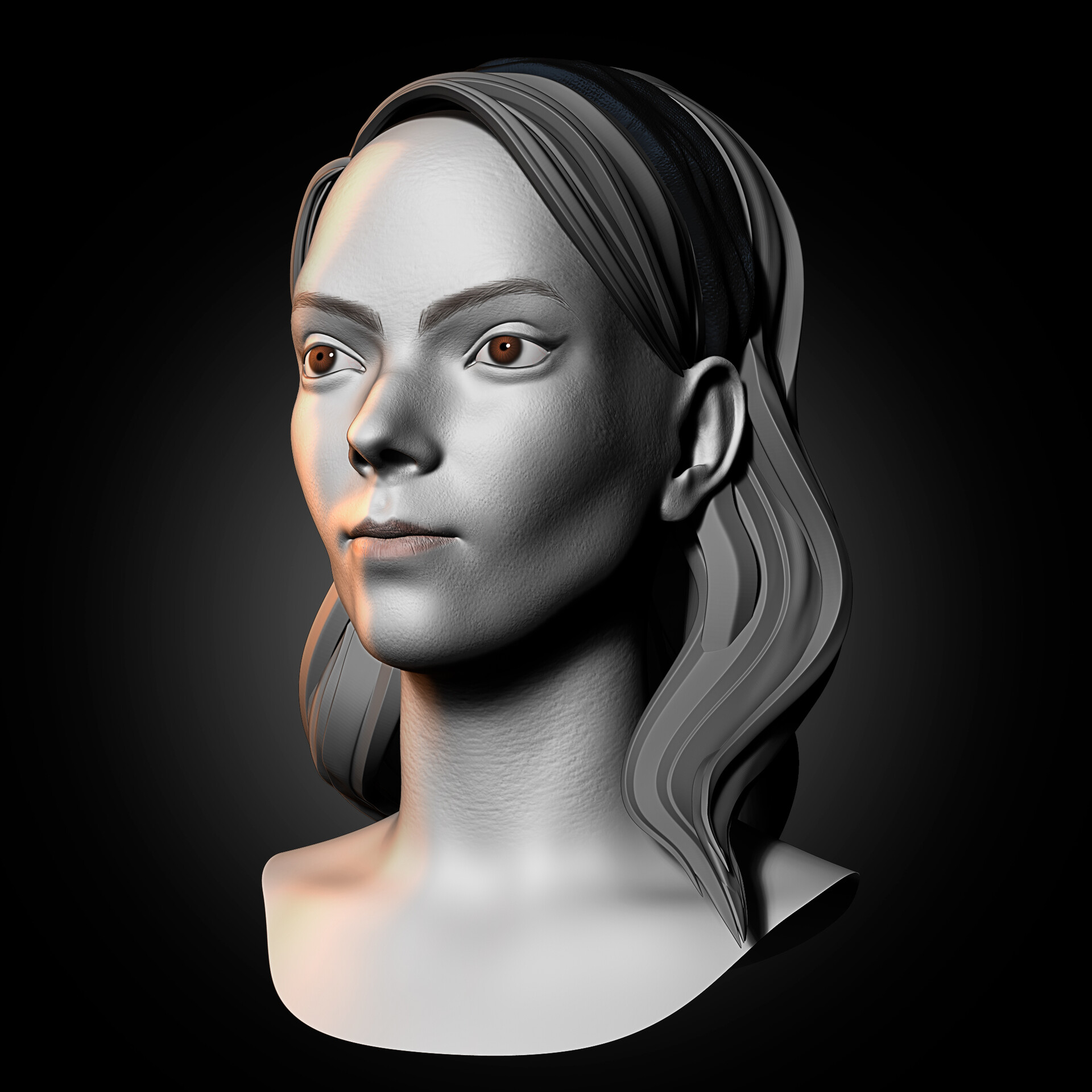 Artstation - Stunning Female Portrait Sculpted In Zbrush