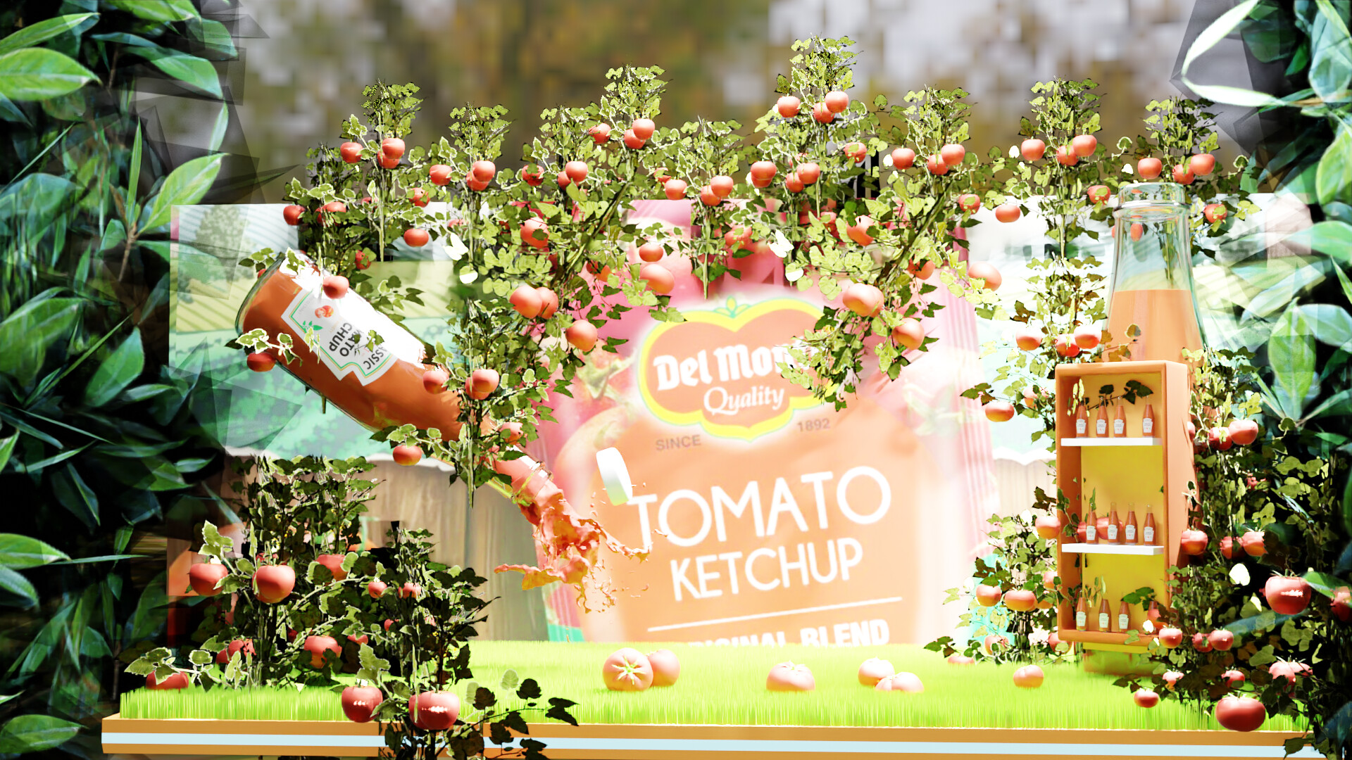 ArtStation TOMATO KETCHUP COMMERCIALE SCENE ENVIRONNEMENT