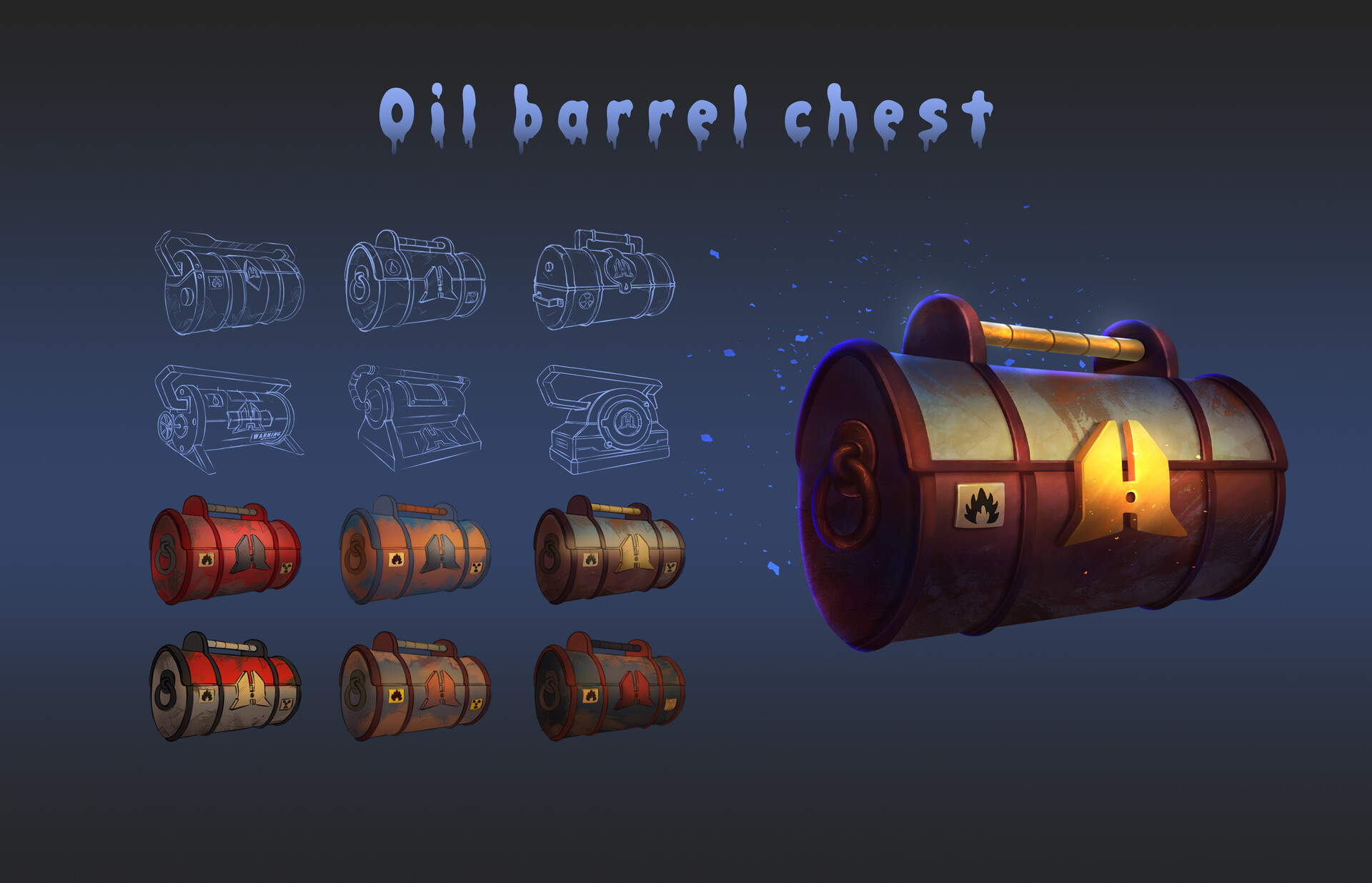 ArtStation - Oil barrel chest