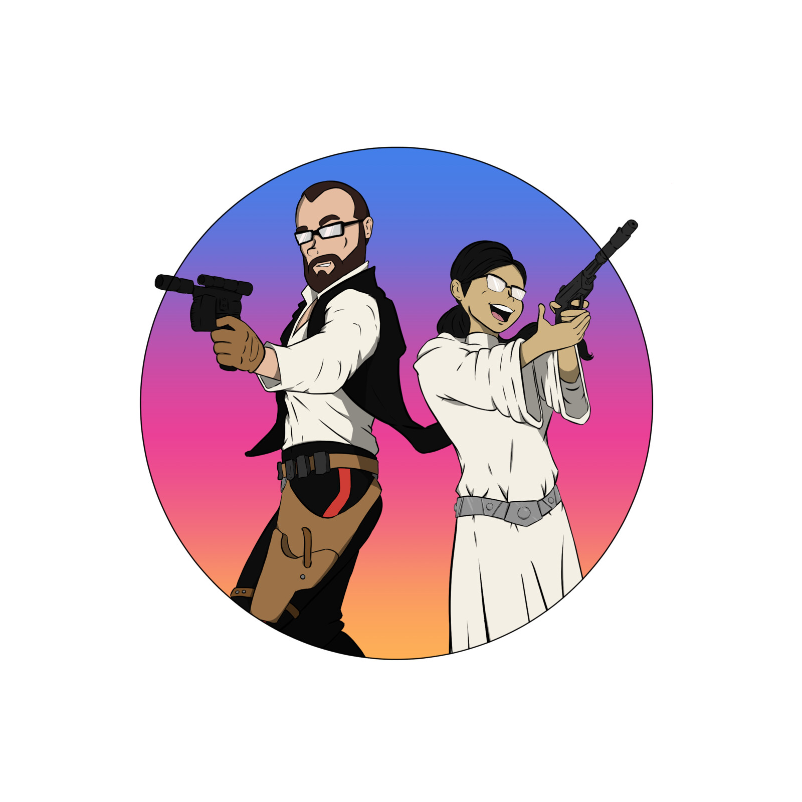 [Commission] Clients as Han Solo &amp; Princess Leia