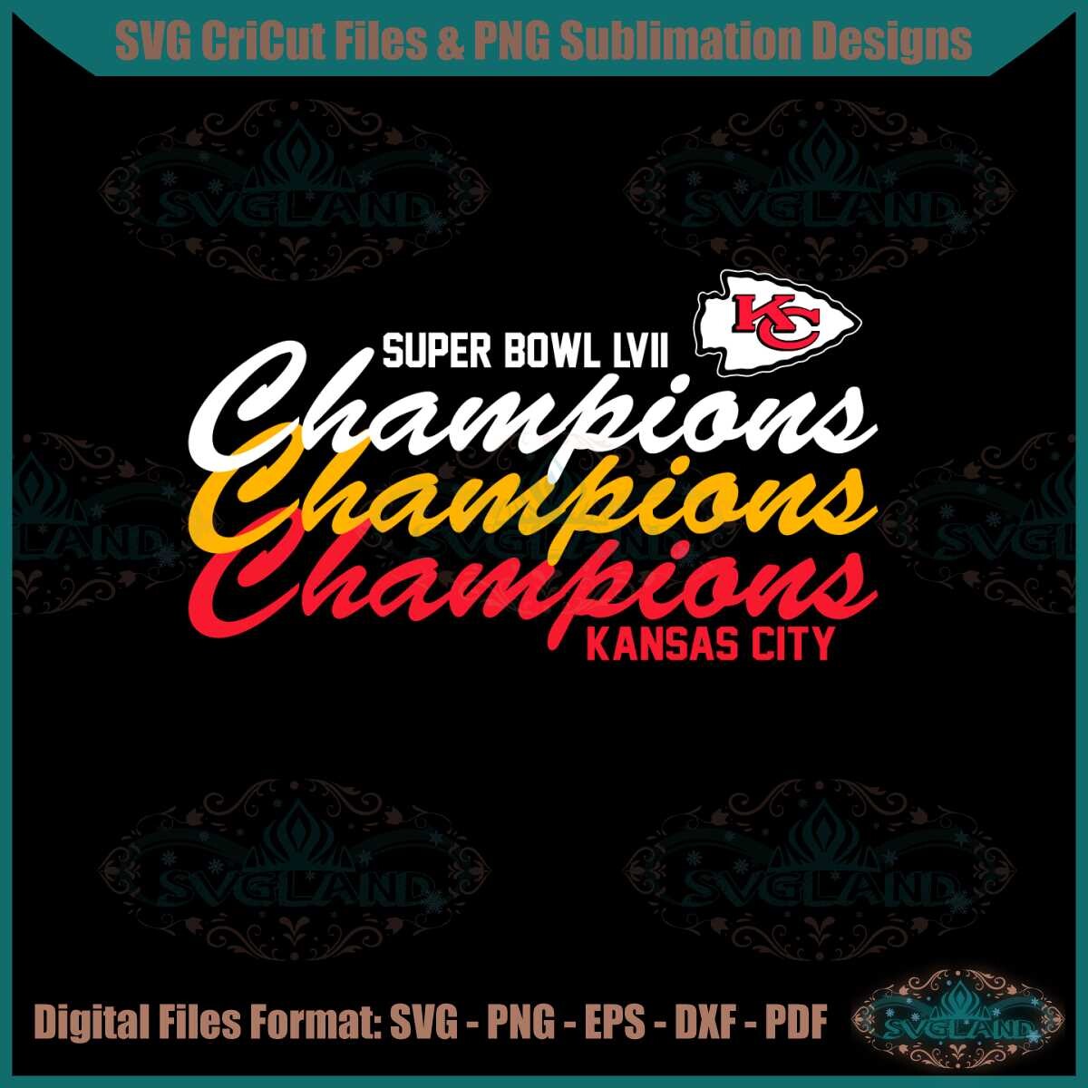 Kansas City Chiefs Super Bowl Lvii Champions Logo Svg