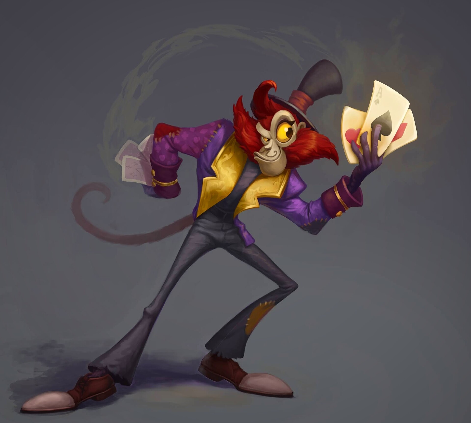 ArtStation - character design of a monkey illusionist