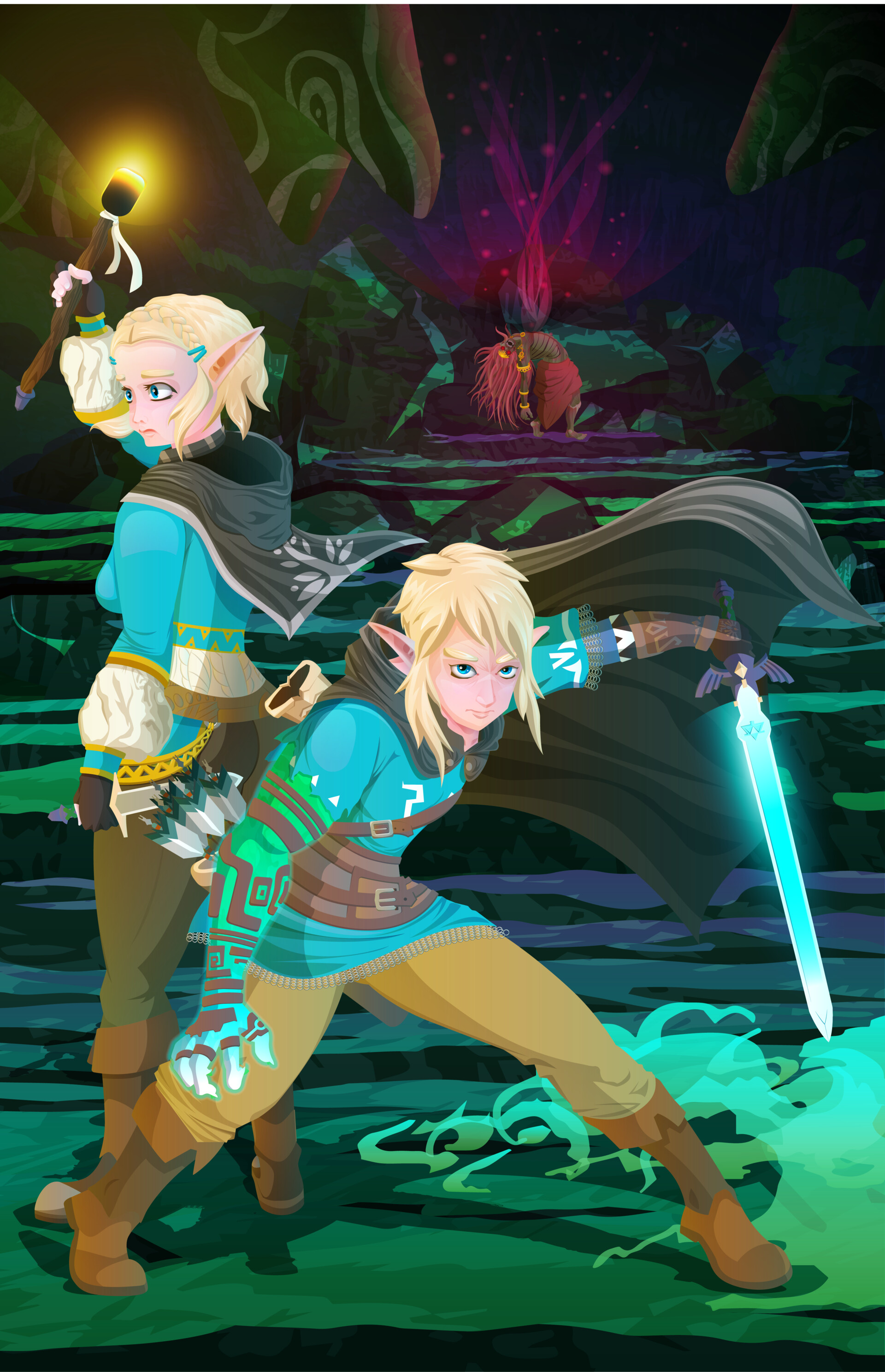 ArtStation - Link - The Legend of Zelda TotK Fanart