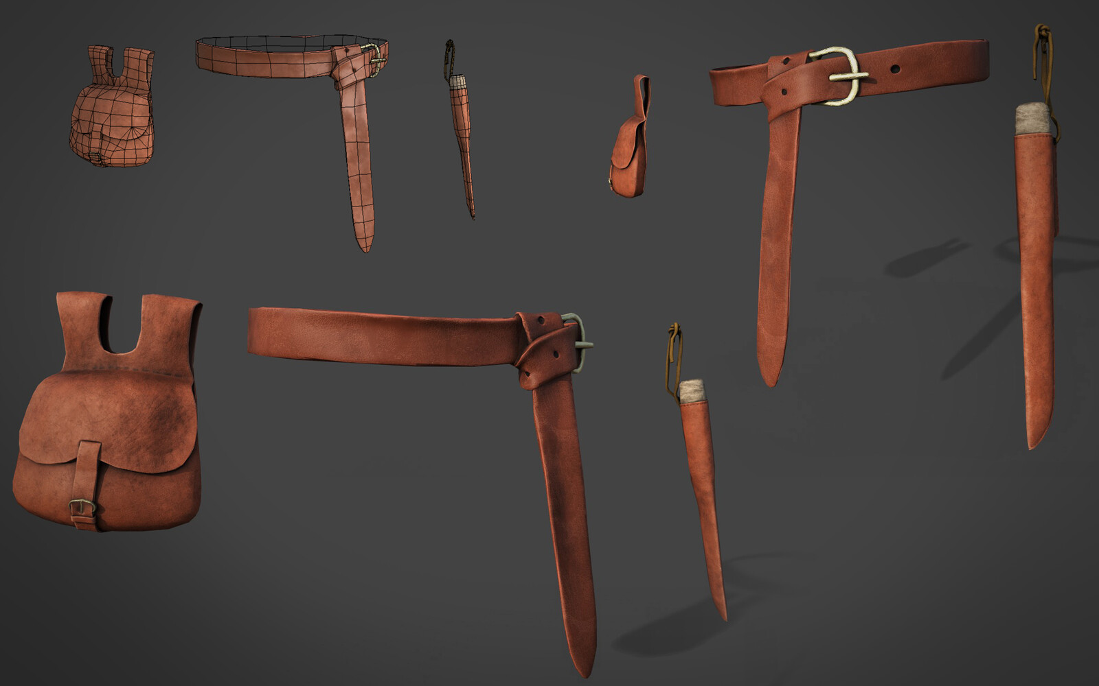 Belt, Pouch and Knife