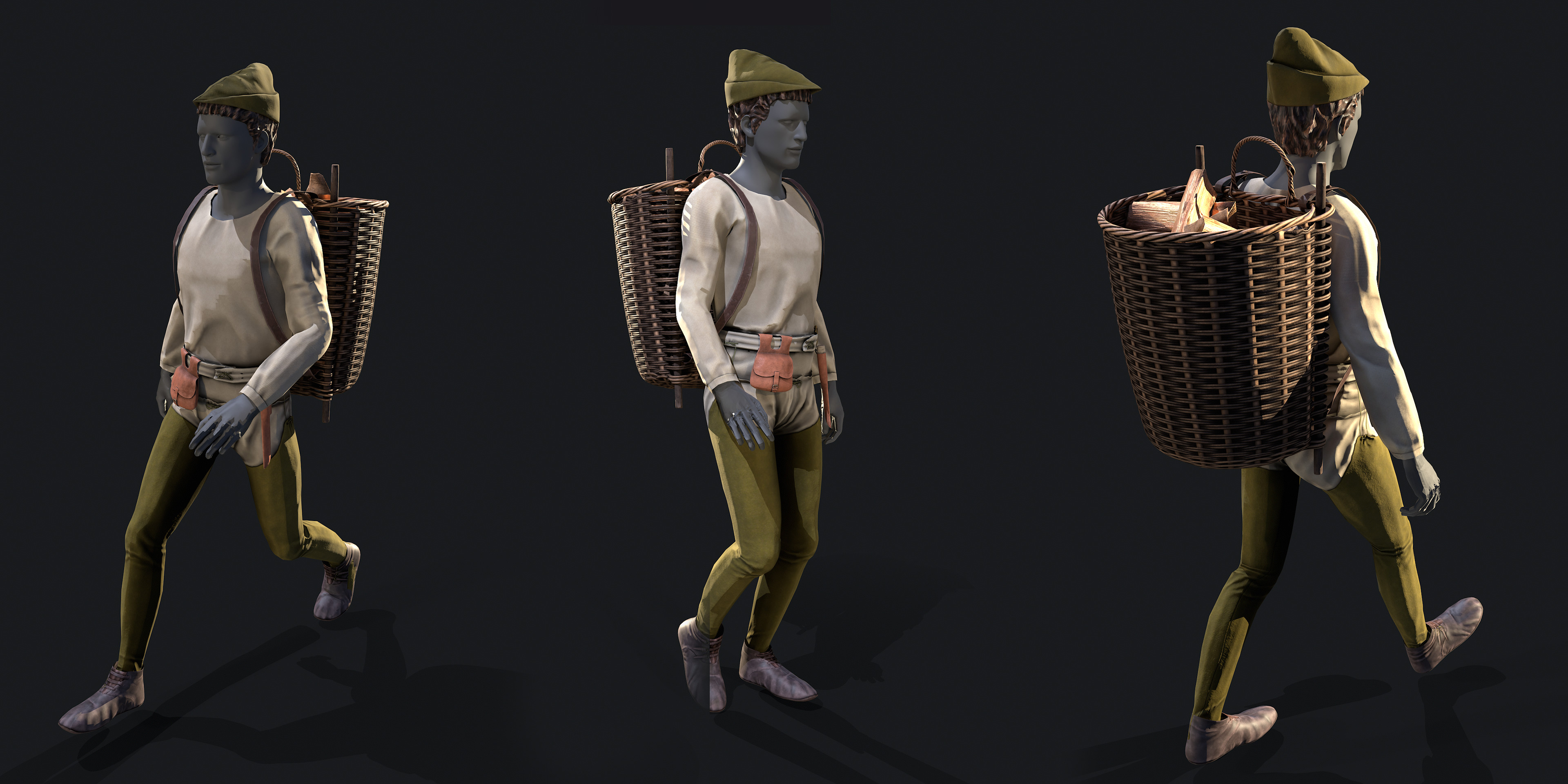 Weaved Basket Male Walk Cycle