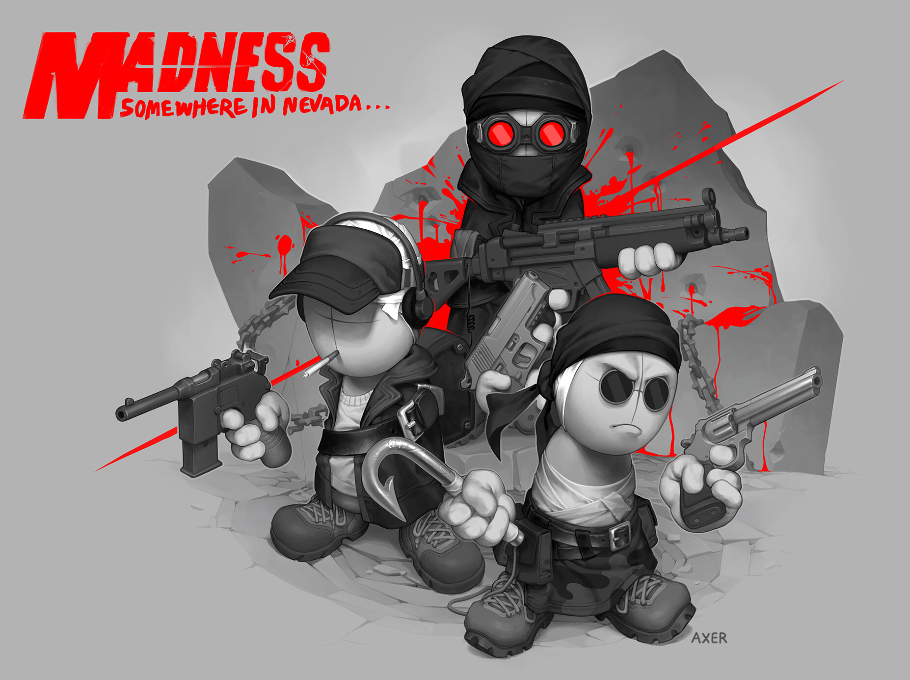 ArtStation - Madness Combat: Hank, Sanford and Deimos