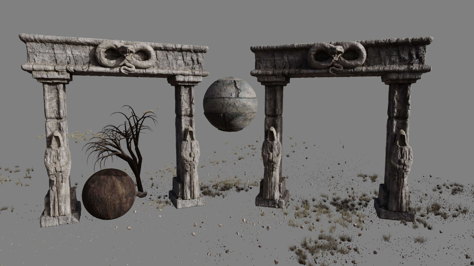 Callout Sheet (Portal textures supported with rock material height and sculpted portal displacement)