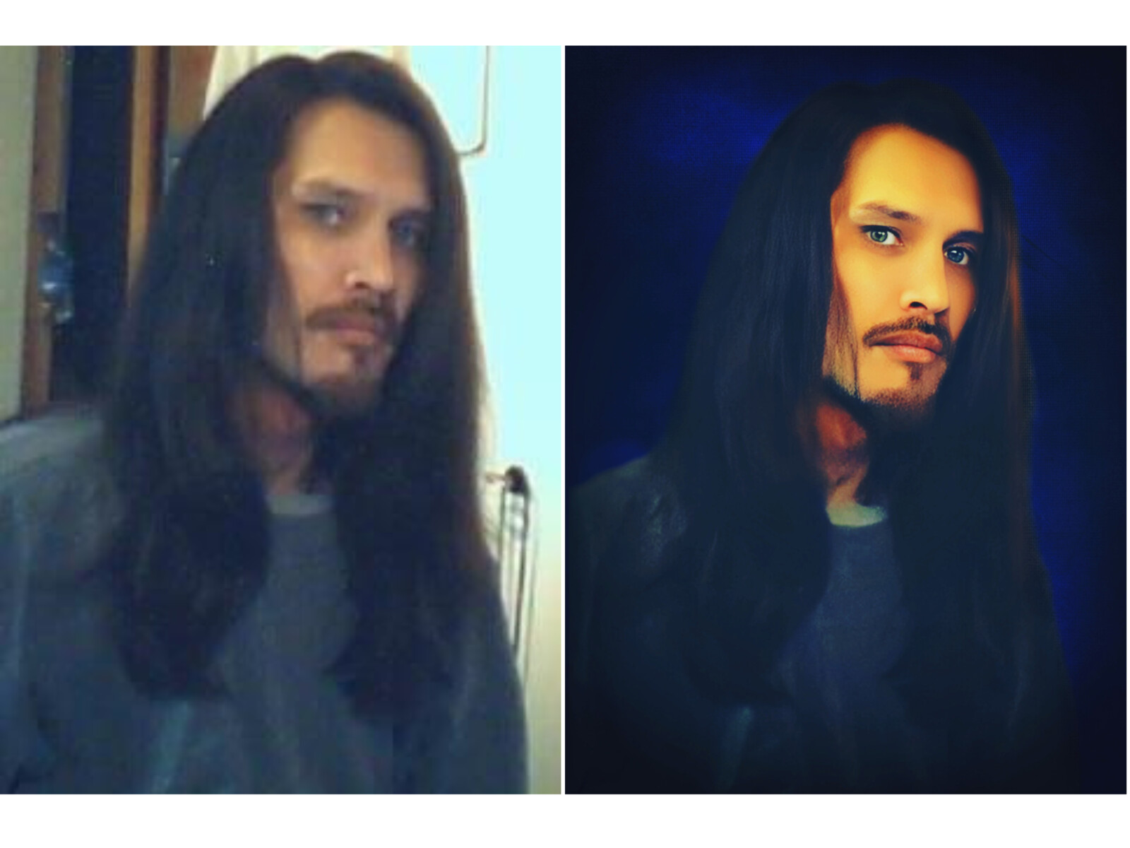 Photo restoration and background change