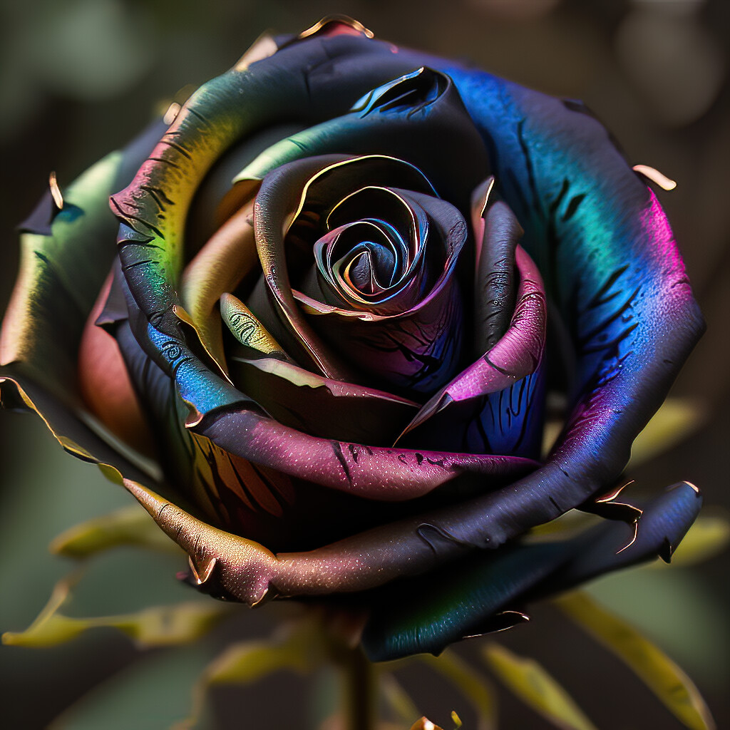 Black rainbow store rose